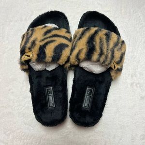 Puma Leadcat Fluff Safari "Black/Brown" Women's Slides